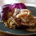 A Paesano entree of Grilled Pork Chop Mostardo over a roast potato and grilled corn on Friday. Daniel Brenner I AnnArbor.com